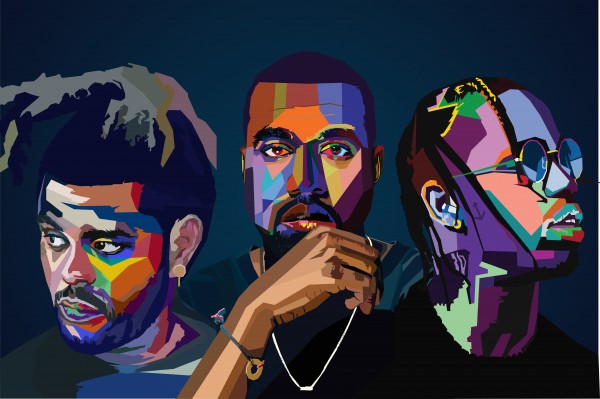 Drake Travis scott The Weeknd by Long Art